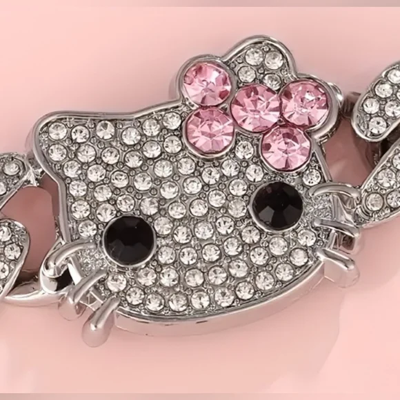 Sparkling Hello Kitty Rhinestone Bracelet - 8" - Picture 3 of 4
